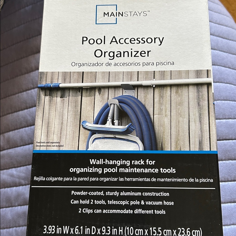 Mainstays Silver Pool Accessory Organizer